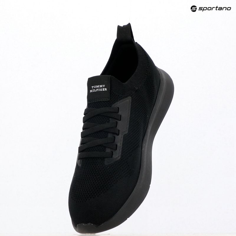 Férfi cipő Tommy Hilfiger Lightweight Knitted Runner black 9