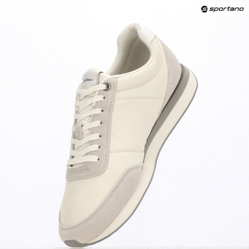 Férfi cipők Calvin Klein HM0HM02140 Retro Runner Ripstop Aop marshmallow/bright white 9