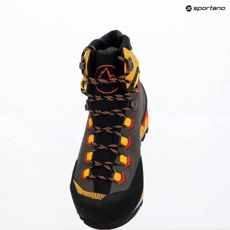 La Sportiva Trango Tech Leather férfi magashegyi bakancs GTX black/yellow 9