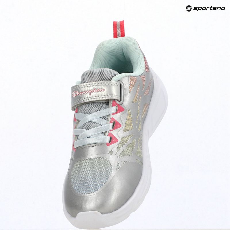 Gyermekcipő Champion Wave Tri G PS Low Cut silver/blue burgundy/imperial light blue 10