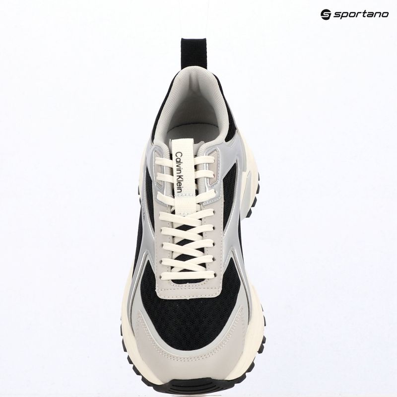 Női cipők Calvin Klein HW0HW03140 Hike Run Stripe Mesh Met black/silver/light grey 9