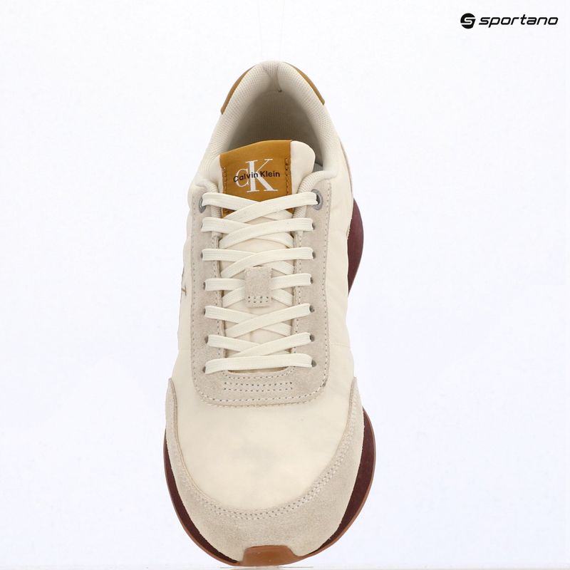Férfi cipők Calvin Klein YM0YM01361 Retro Runner Ess Mix Mat white swan/tofu/amber gold 9
