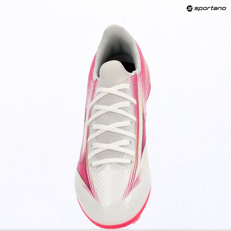Gyerek focicipő Mizuno Alfa III Select Jr FG white/fuchsia purple 10