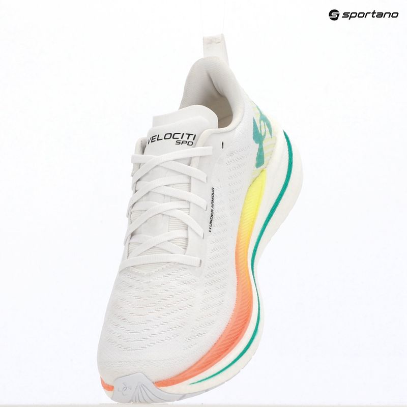 Női futócipő Under Armour Velociti SPD white/orange bloc/metallic silver 9
