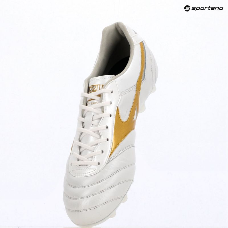 Focicipő Mizuno Morelia II Elite FG white/football gold/galaxy silver 12