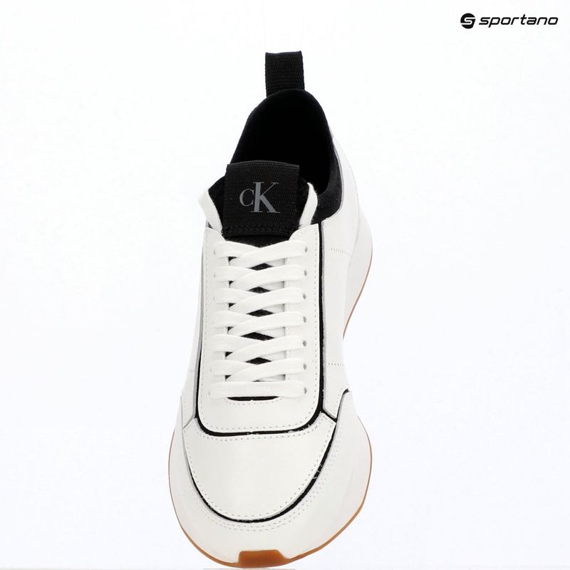 Női cipők Calvin Klein HW0HW02994 Retro Runner Sock Patch Leather bright white/black 9