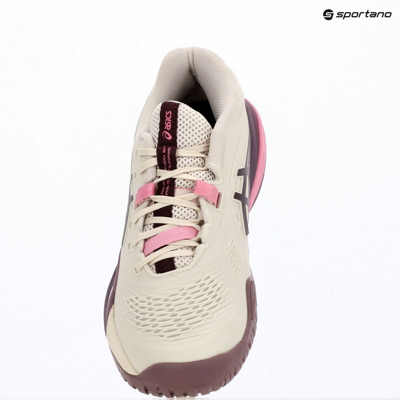 Női teniszcipő ASICS Gel-Resolution X soft oat/dark aubergine 9