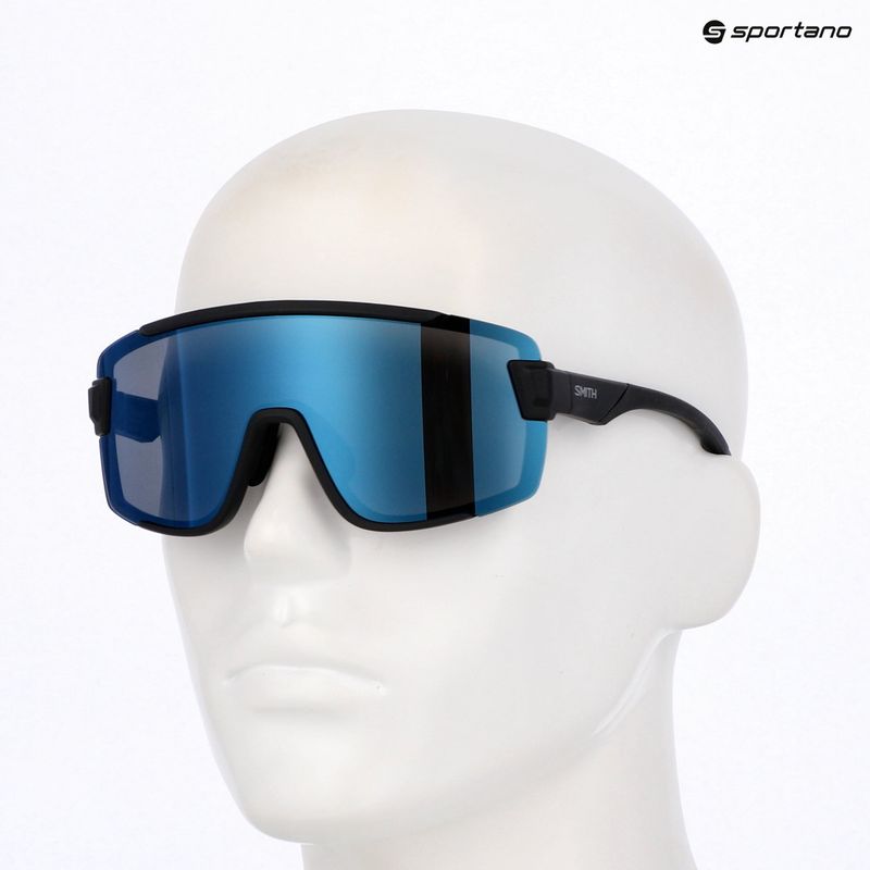 Napszemüveg Smith Wildcat matte black/chrp polarized blue mirror/clear 5