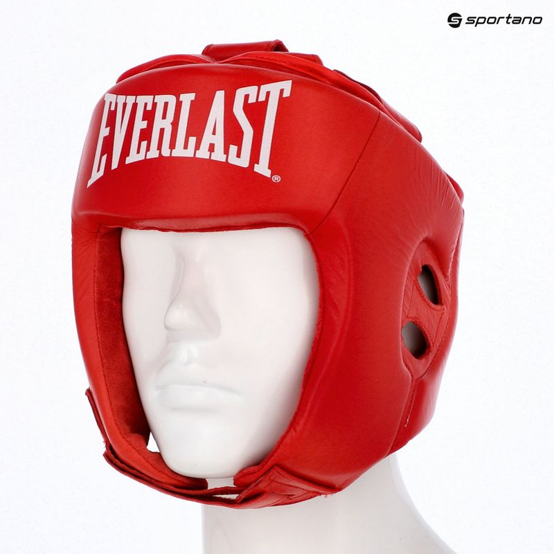Bokszsisak Everlast amatőr versenyzői fejfedő piros 4
