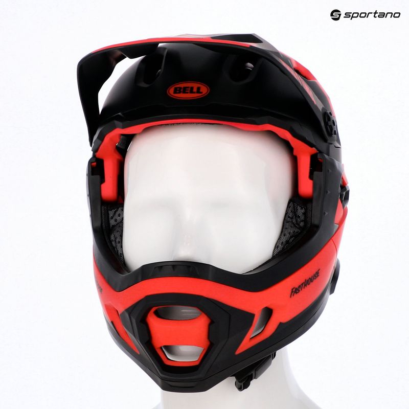 Bell kerékpáros sisak FF Super DH MIPS Spherical fasthouse matt fényes piros/fekete 7