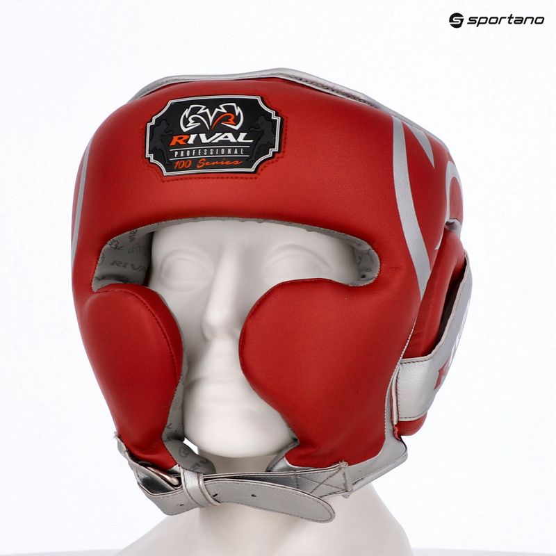 Boksz fejvédő Rival RHG100 Professional Headgear red/silver/grey 6