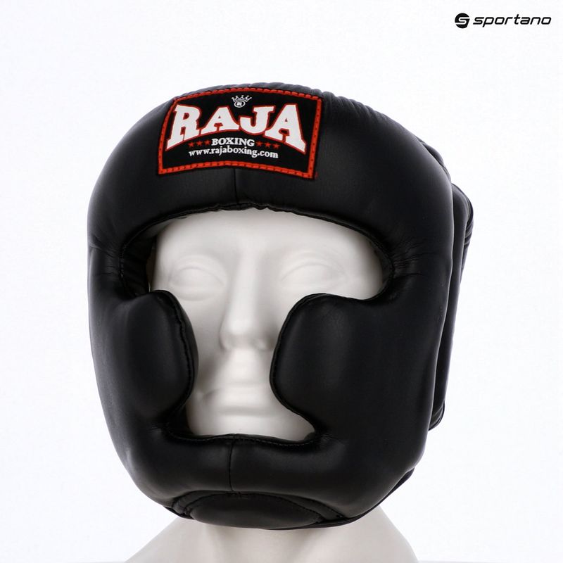 RAJA BOXING Semi bőr fekete bokszsisak 5