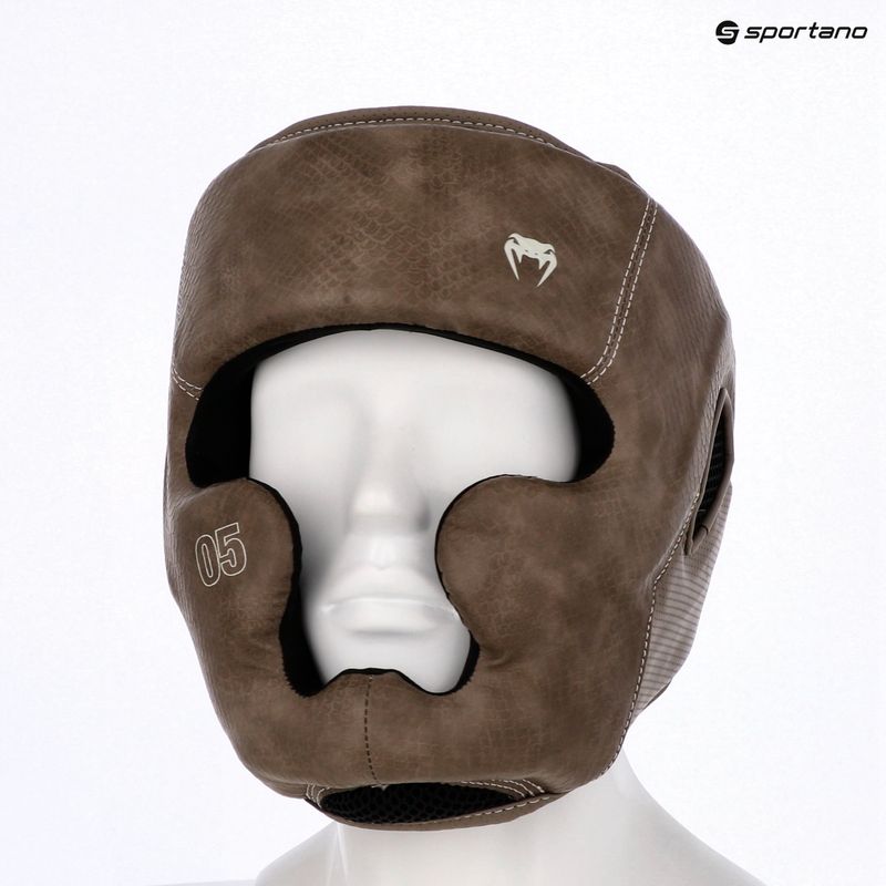 Boksz fejvédő Venum Impact Evo Scales Headgear brown 8