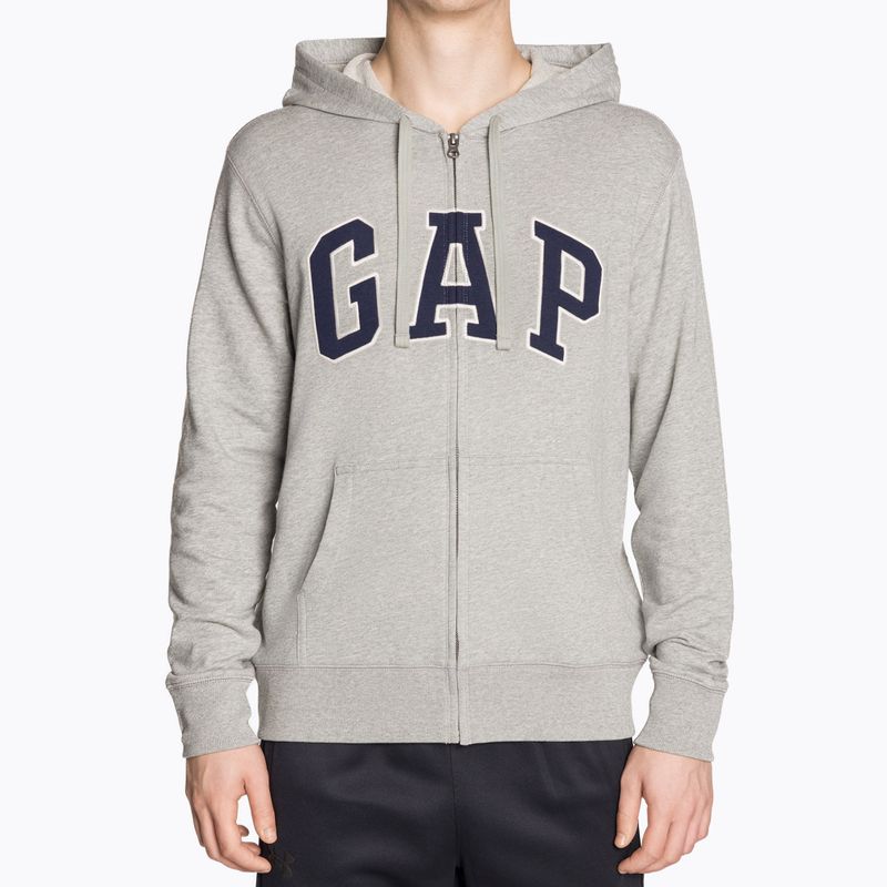 Férfi pulóver GAP XLS FT Arch FZ HD b10 grey heather 2