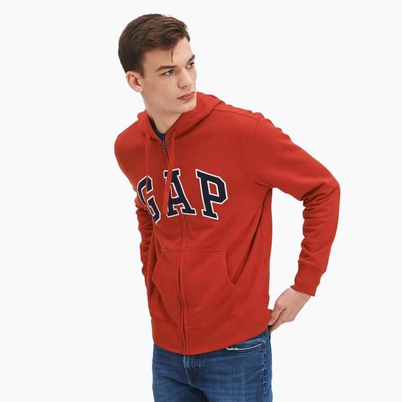 Férfi pulóver GAP XLS FT Arch FZ HD lasalle red 2