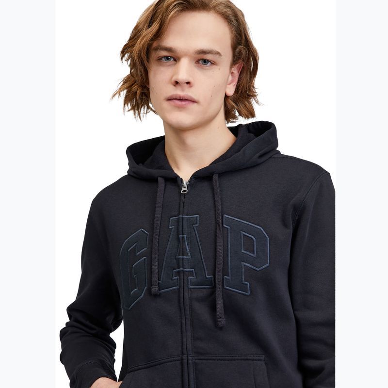 Férfi pulóver GAP V-Heritage Logo FZ true black 4
