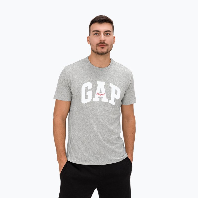 Férfi póló GAP Logo Original Tee grey heather