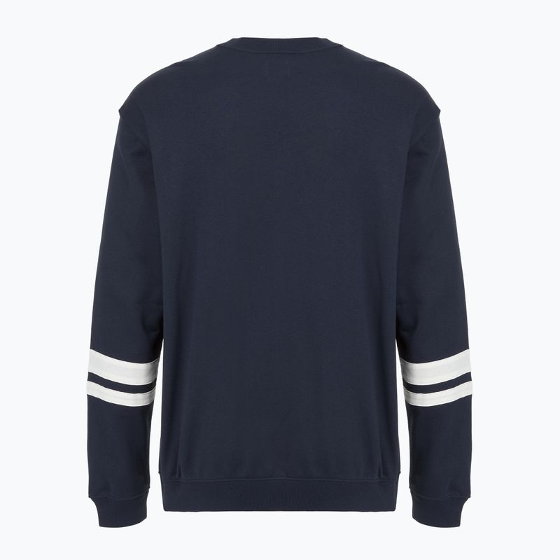 Férfi pulóver GAP Logo Piping Crewneck blue navy 2