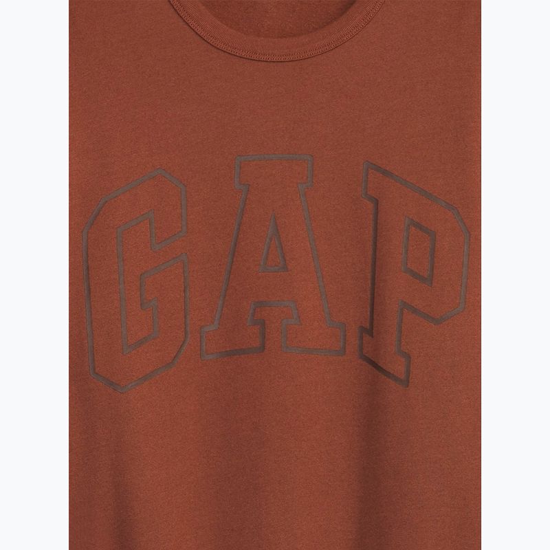 Férfi pulóver GAP Logo Crewneck burnt russet 4