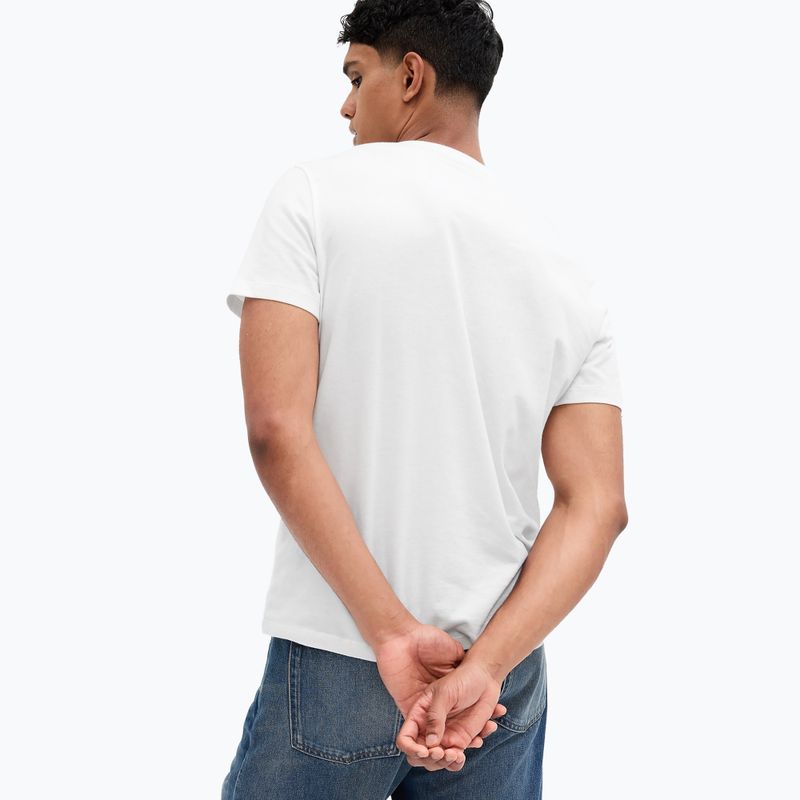 Férfi póló GAP Micro Logo Crew Neck Tee white global 2