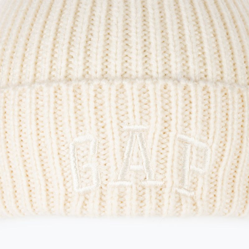 Női sapka GAP V-Logo Beanie ivory frost 6