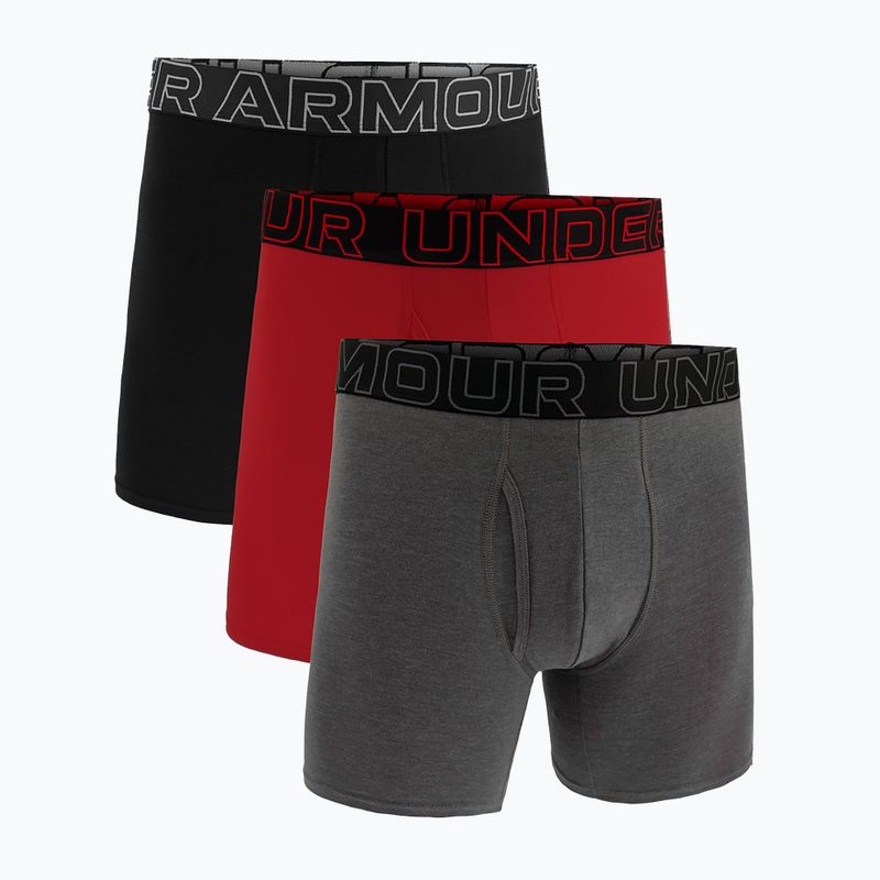 Férfi alsónemű Under Armour Perf Cotton 6" 3 db carbon black/galaxy black 15