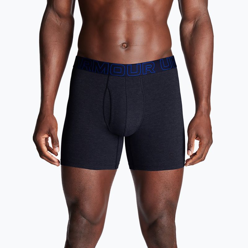 Under Armour Perf Cotton 6" férfi boxeralsó 3 pár éjfél/navy 2