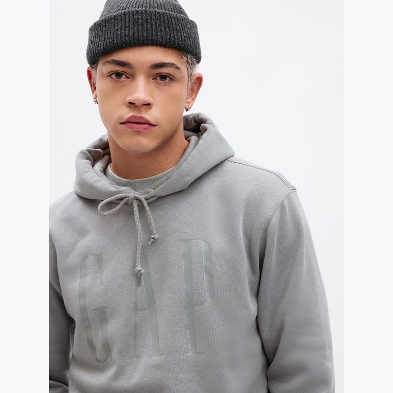 Férfi pulóver GAP Shine Logo Hoodie pilot grey 4