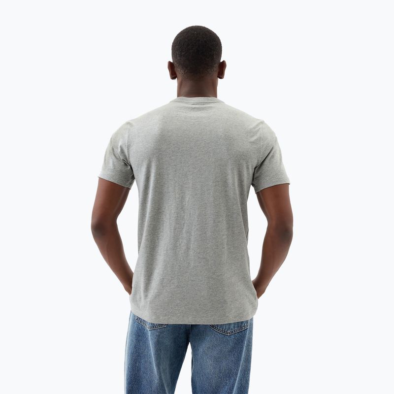 Férfi póló GAP Soft Basic Logo heather grey 3