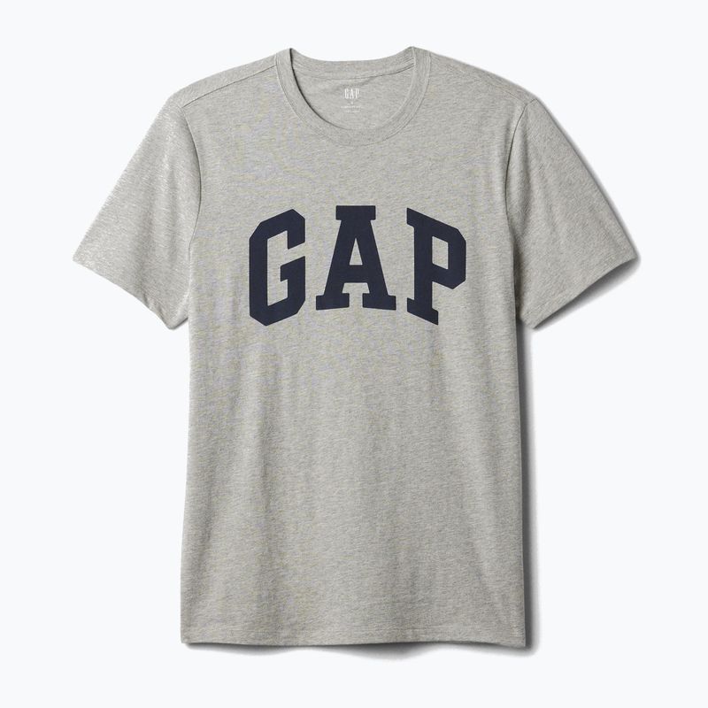 Férfi póló GAP Soft Basic Logo heather grey 4
