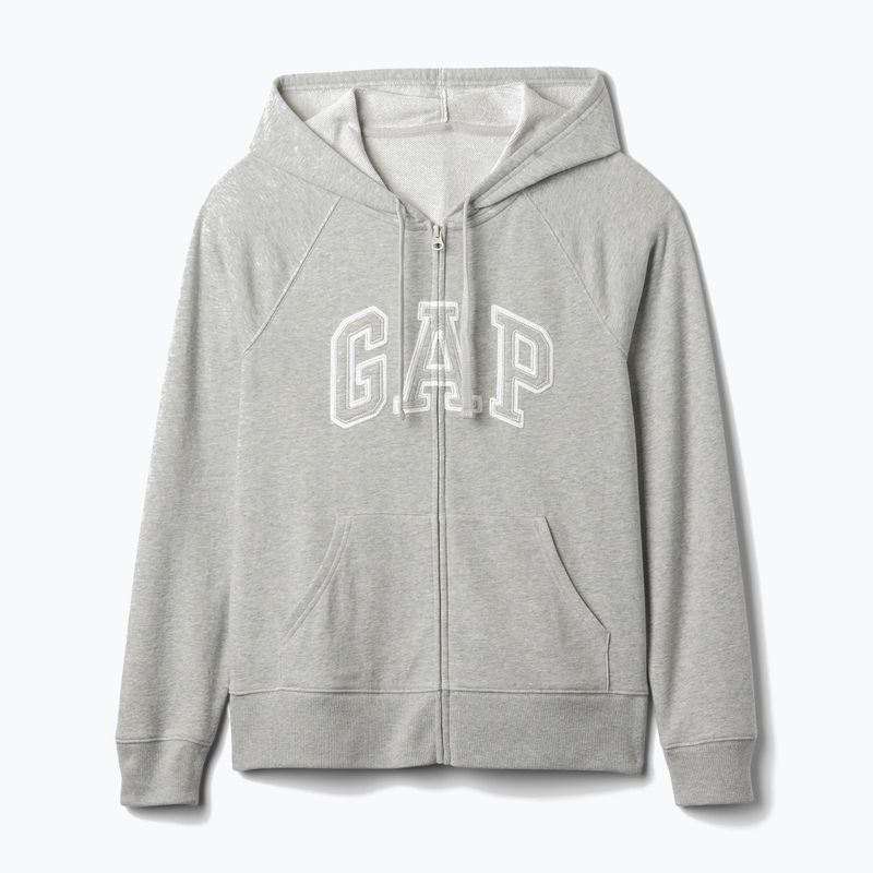 Női pulóver GAP French Fullzip Logo Hoodie light heather grey 3