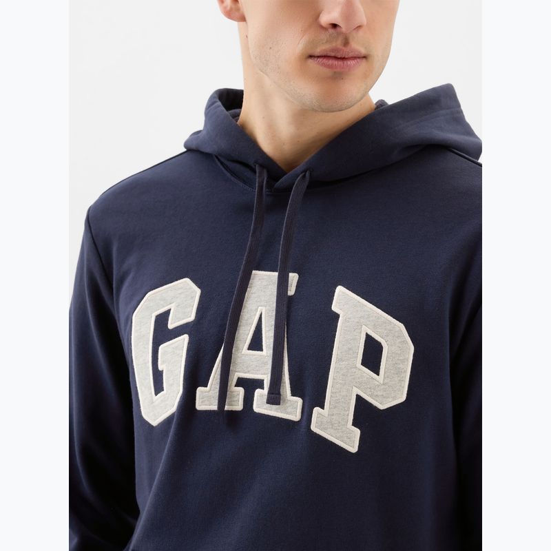 Férfi pulóver GAP Heritage French Terry Logo blue navy 4