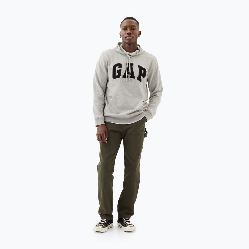 Férfi pulóver GAP Heritage French Terry Logo light heather grey 2