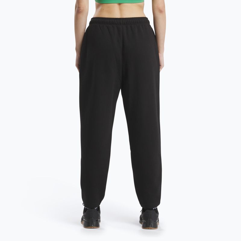 Női Reebok Lux Fleece melegítőnadrág fekete 3