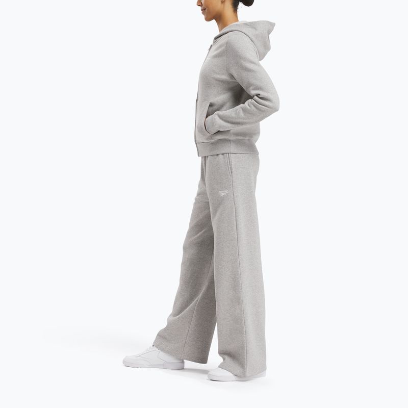 Női Reebok Identity Small Logo Fleece Fleece WIde Leg nadrág közepes szürke sörényszürke 2