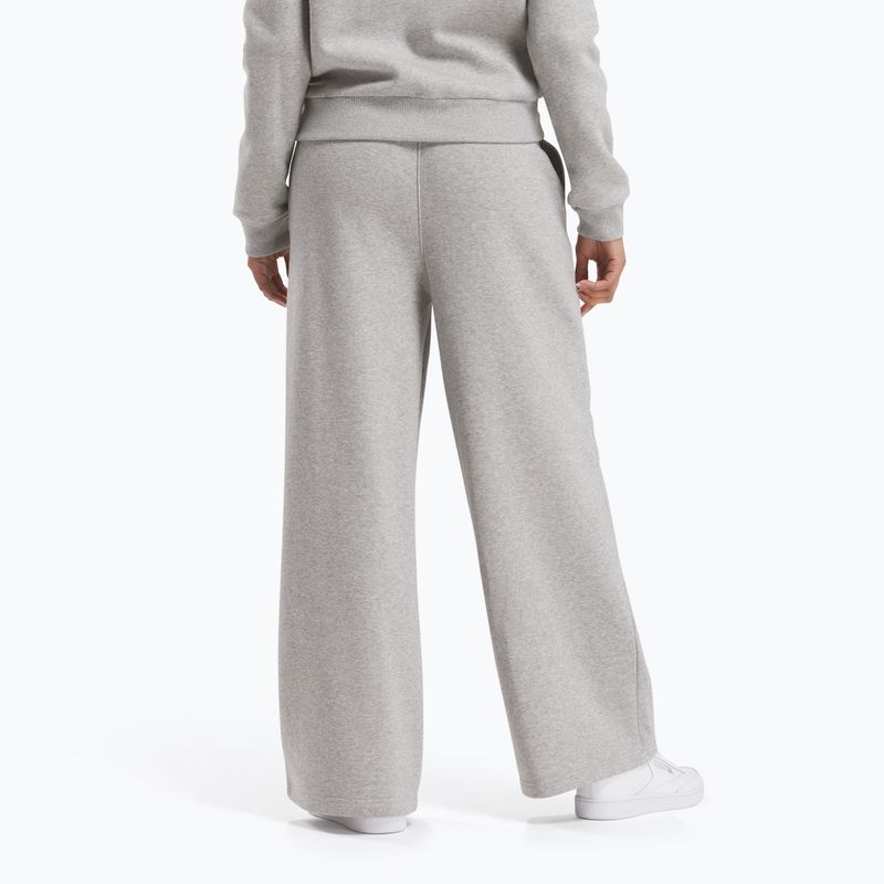 Női Reebok Identity Small Logo Fleece Fleece WIde Leg nadrág közepes szürke sörényszürke 3