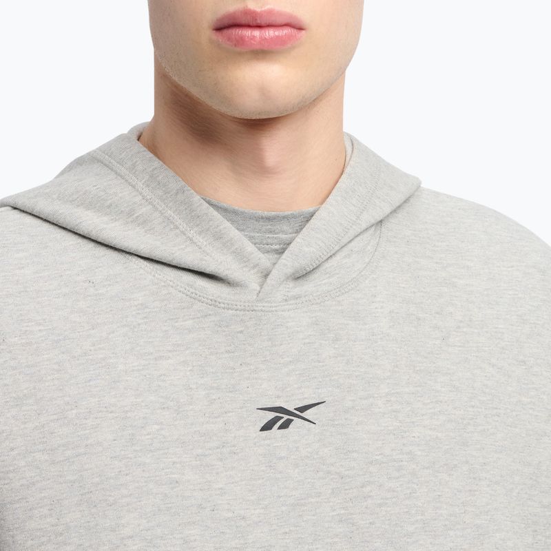 Férfi Reebok Athlete kapucnis pulóver közepes szürke sörény 4