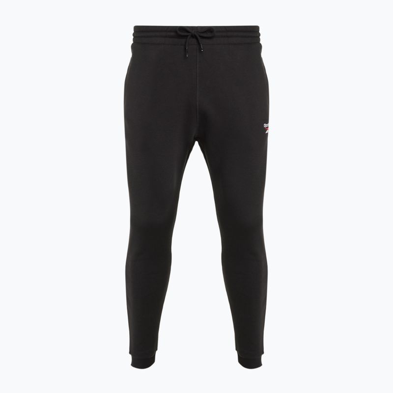 Reebok Identity Small Logo Fleece Fleece Jogger nadrág fekete/fehér/vektor piros