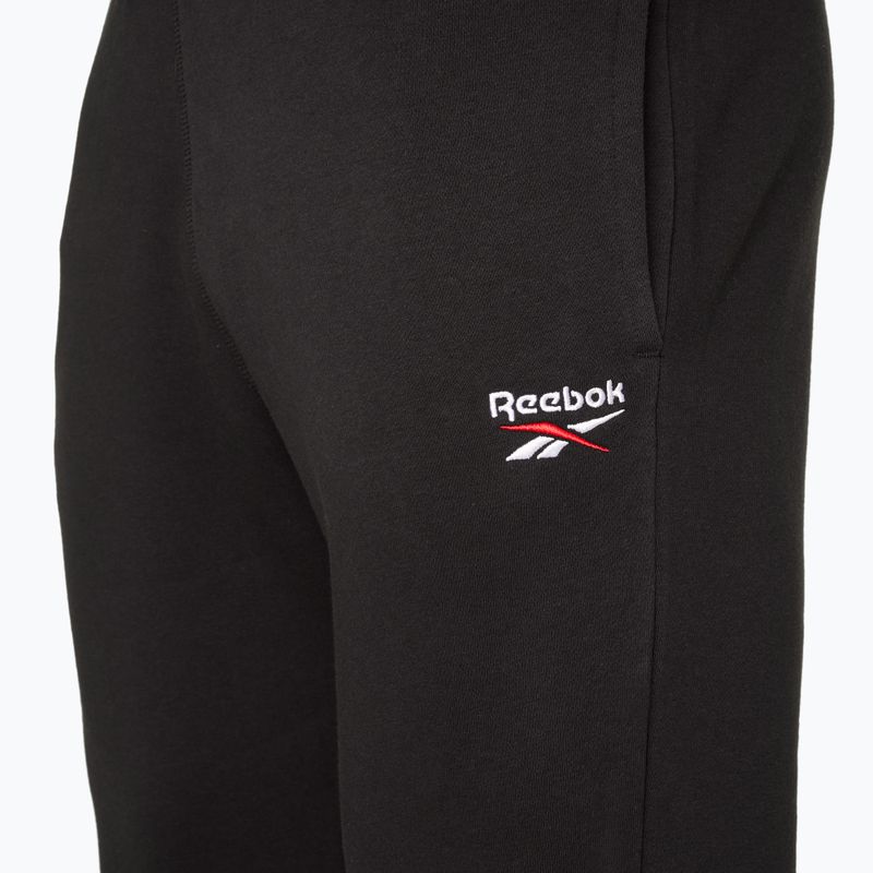 Reebok Identity Small Logo Fleece Fleece Jogger nadrág fekete/fehér/vektor piros 3