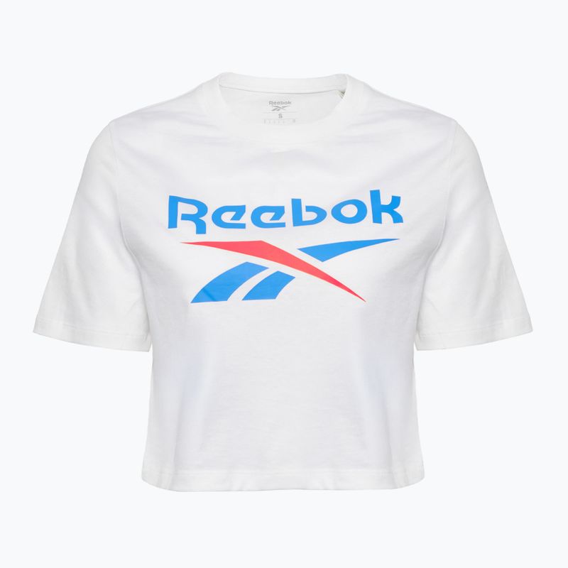 Női Reebok Identity Big Logo Crop Tee fehér/korall/kék