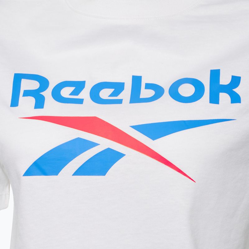 Női Reebok Identity Big Logo Crop Tee fehér/korall/kék 3