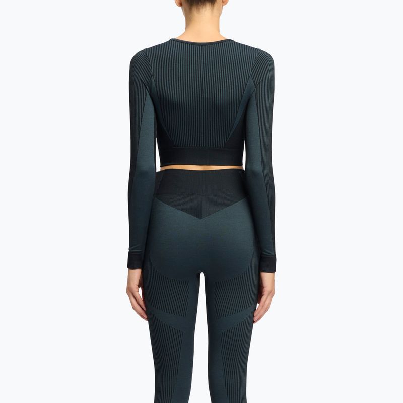 Női hosszú ujjú edzőruha Reebok RBK Lab Seamless Crop fekete 3