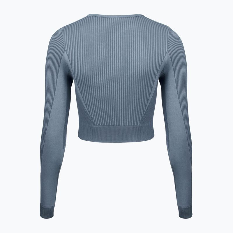 Női hosszú ujjú edzőruha Reebok RBK Lab Seamless Crop upgrade kék 2