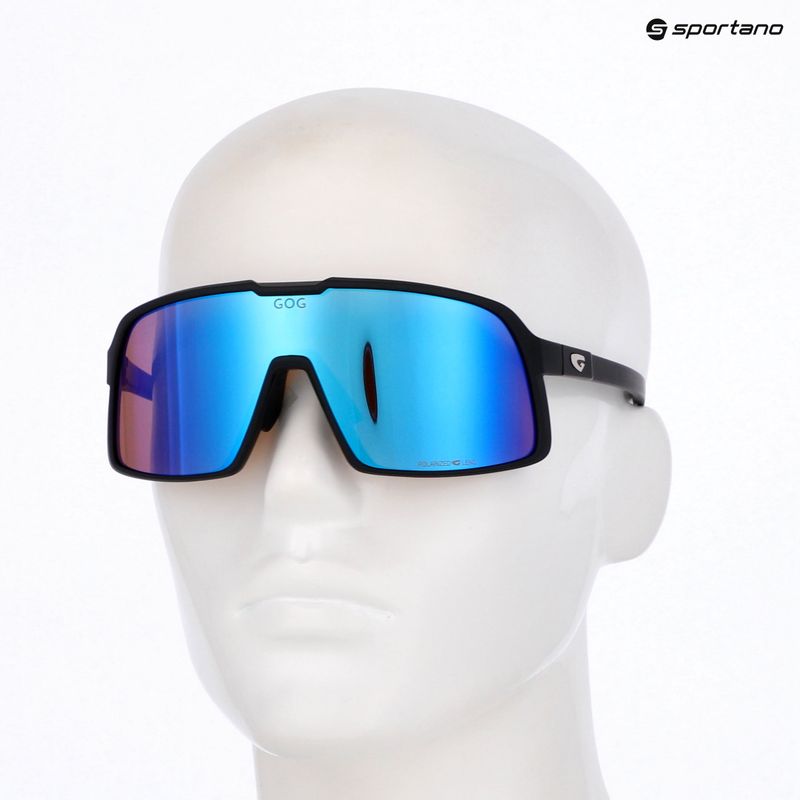 Napszemüveg GOG Kari matt black/reflex white/blue 5