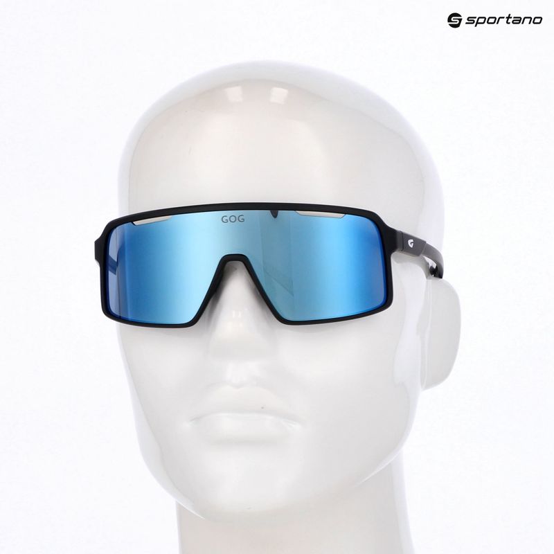 Napszemüveg GOG Enki matt black/reflex white/blue 5