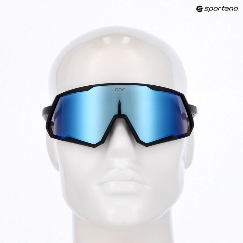 Napszemüveg GOG Tove matt black/reflex white/blue 5