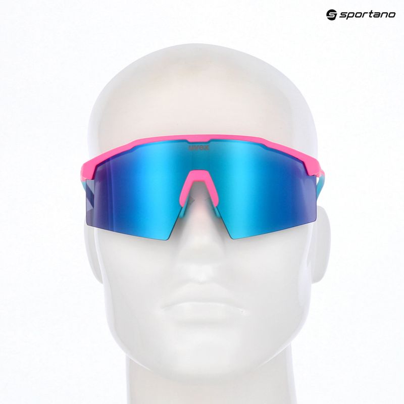 Napszemüveg UVEX Flowline pink matt/mirror blue 7