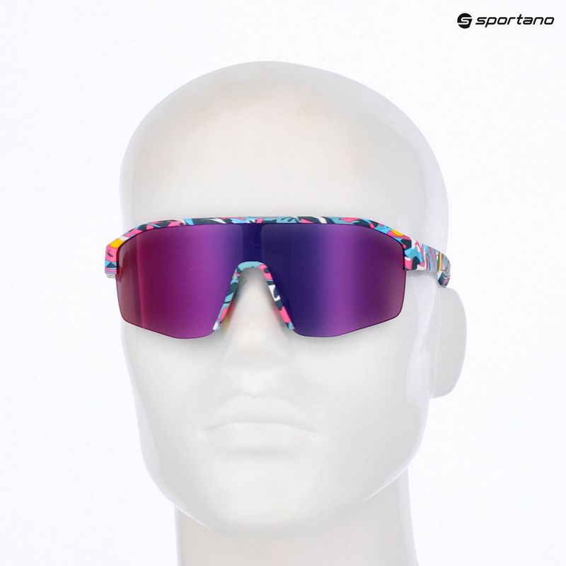 Napszemüveg Red Bull SPECT Dundee matt blue-pink pattern/smoke pink-yellow mirror 7