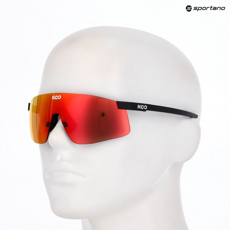 Napszemüveg Koo Nova black matt/red mirror 9