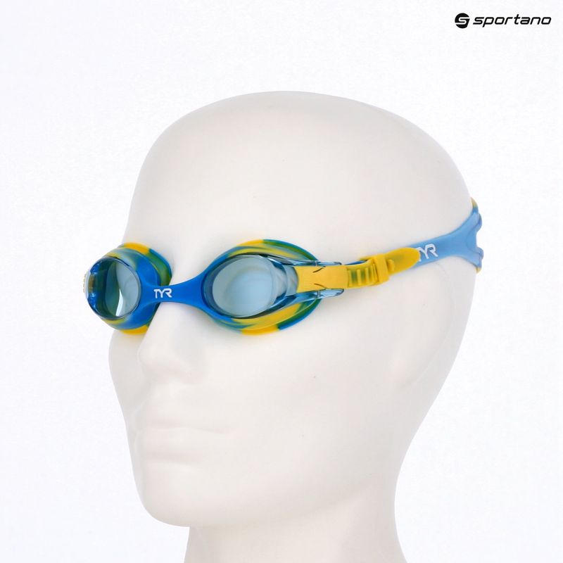 Gyerek úszószemüveg TYR Swimple Tie Dye Non-Mirrored blue/green/yellow 3